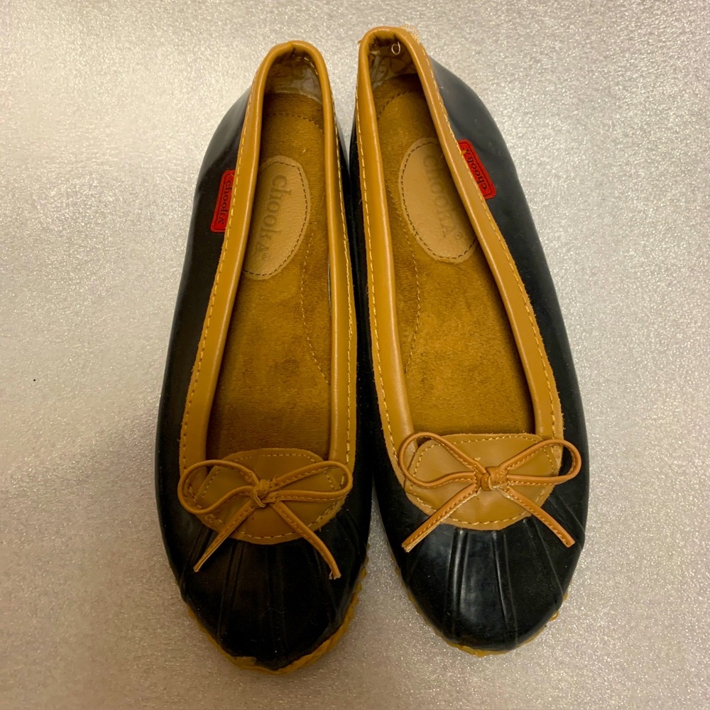 Chooka Duck Skimmer Women's Size 9  Shoes Garden Rain Boat Ballet Black